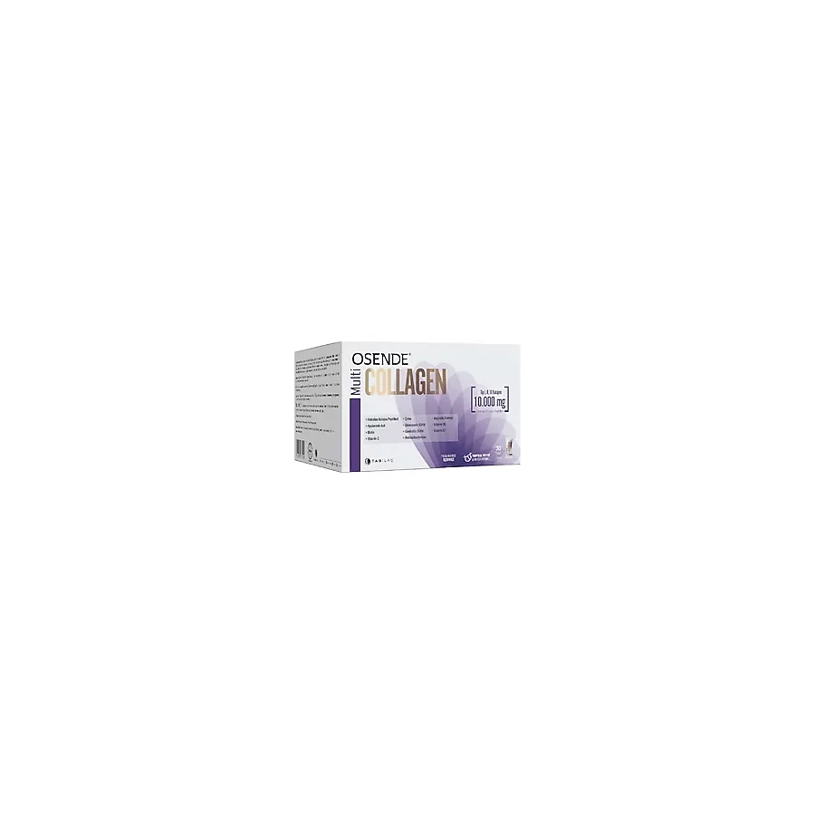 Osende Multi Collagen Hidrolize Kolajen Peptitleri, MSM, Kondroitin, Glukozamin Sülfat, Hyaluronik Asit, Akgünlük Reçine Ekstresi, Mineral ve Vitamin Kompleks İçeren Takviye Edici Gıda
