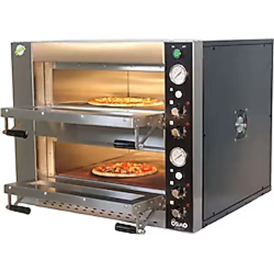 OSİMO Çift Katlı Elektrikli Pizza ve Lahmacun Fırını 8 Pizza Kapasitesi 8x25cm 220V & 380V Uyumlu