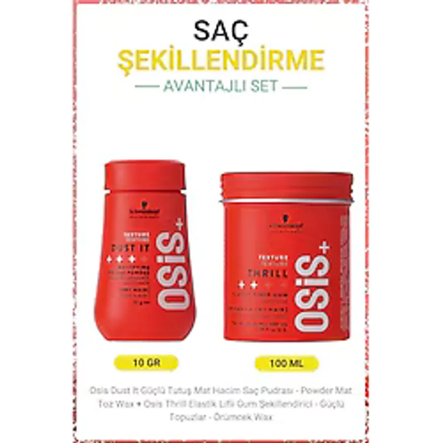 OSiS Dust it 10g Mat Pudra+OSİS Thrill 100ml Lifli
