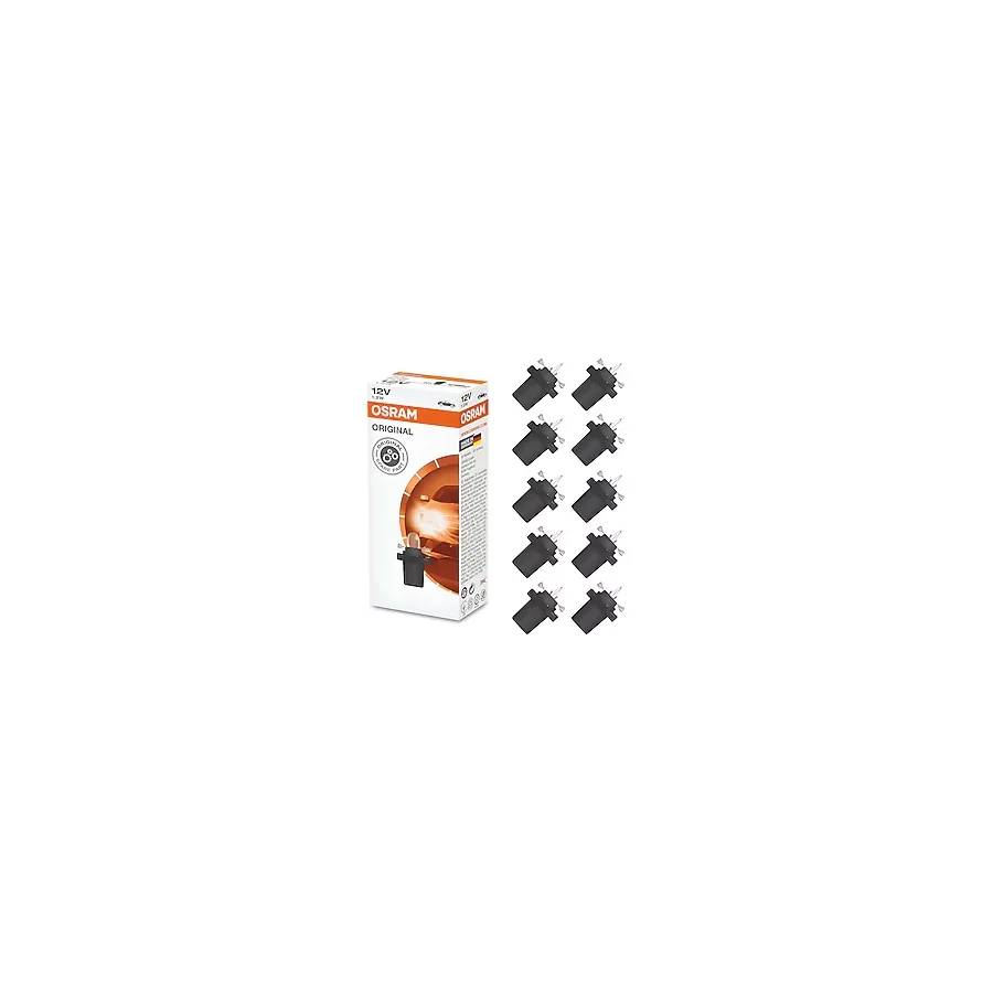 Osram 12v 1,2w Siyah Soketli Gösterge Kadran Ampulü 10 Adet 2721 Mf