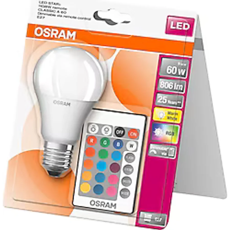 Osram 9 W-60 W E27 RGB Kumandalı LED Ampul