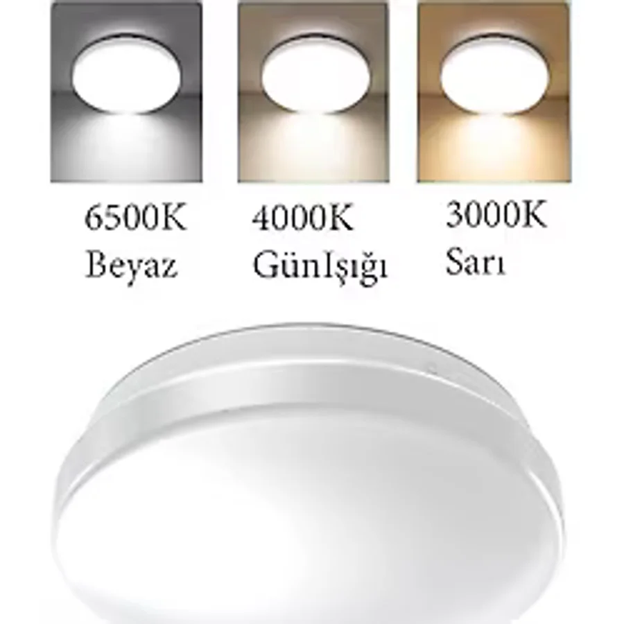 Osram - Ledvance 12W Led Plafonyer 6500K Beyaz Isik - Tavan Armatur Banyo Lambasi