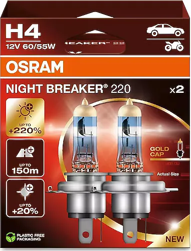 Osram Night Breaker 220 H4 64193NB220 60/55 W 2'li Oto Ampul