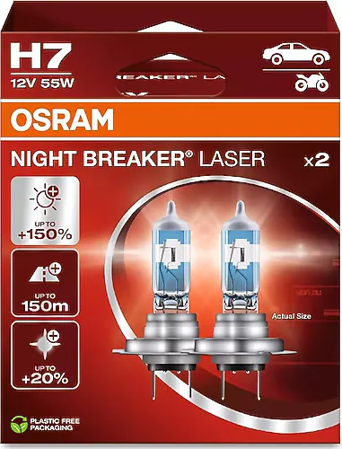 Osram Night Breaker Laser H7 64210NL 55 W 2'li Oto Ampul