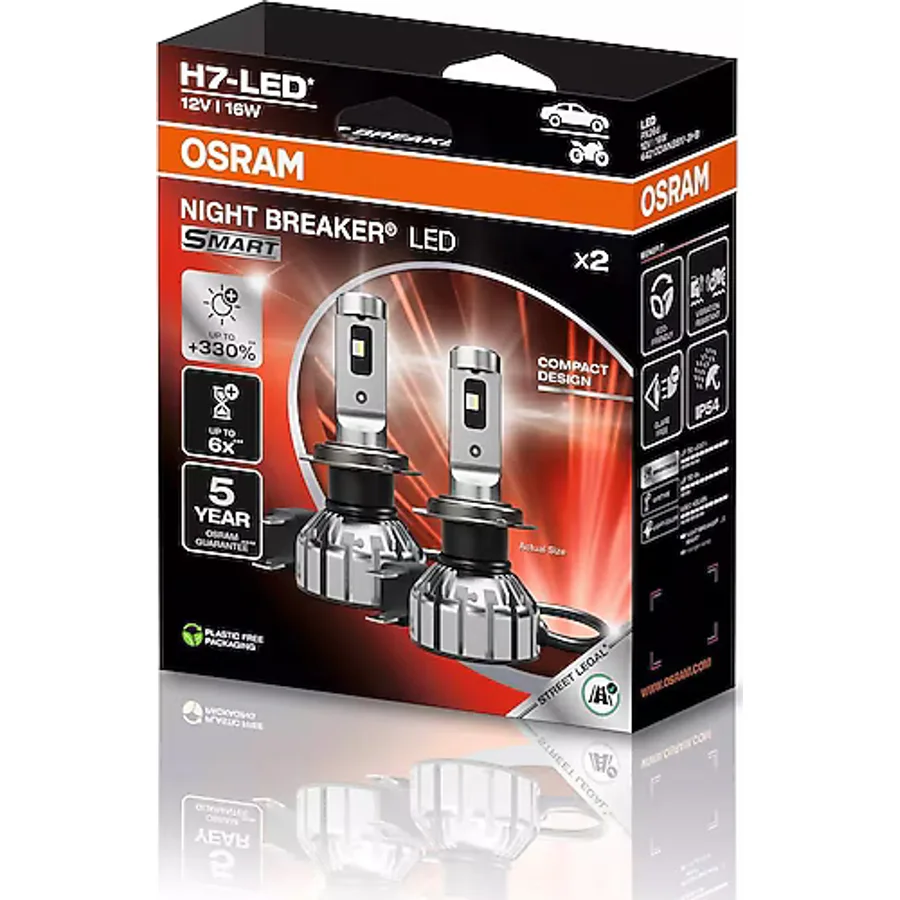 Osram Night Breaker LED Smart H7 64210DWNBSM-2HB 2'li Oto Ampul