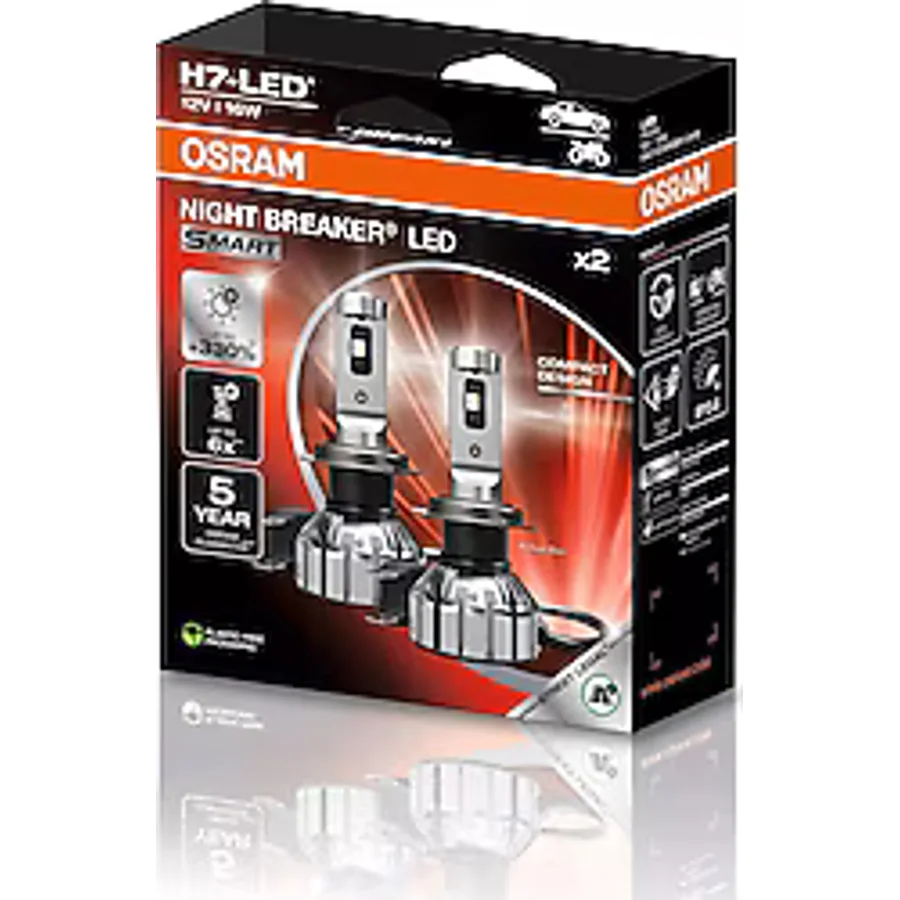 Osram Night Breaker LED Smart H7 64210DWNBSM-2HB 2'li Oto Ampul