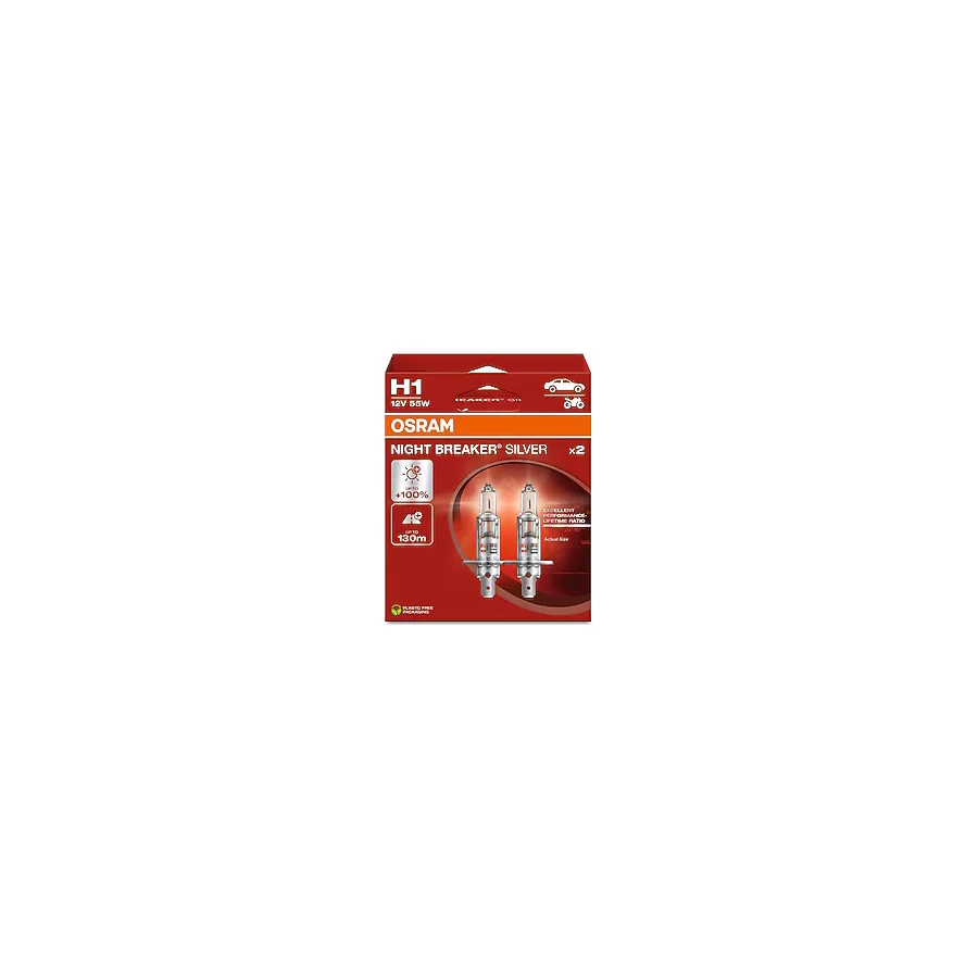 Osram Night Breaker Silver H1 64150NBS 55 W 2'li Oto Ampul