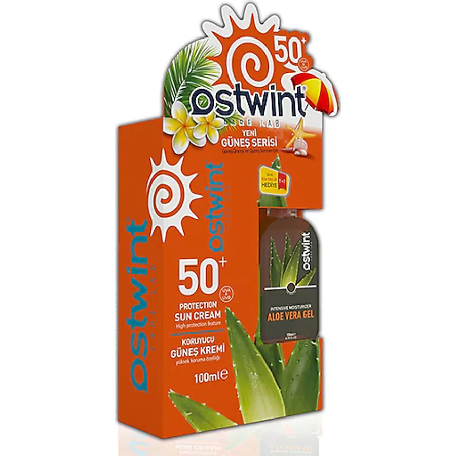 Ostwint E Vitaminli 50 Faktör Güneş Kremi 100 ml ve Aloe Vera Jel 100 ml