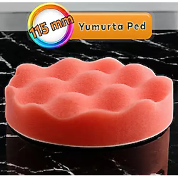 Oto Araç Araba Pasta Cila Polisaj Yumurta Ped Sünger 115 Mm Cırtlı Parlatıcı Çizik Giderici Parlatma Pet
