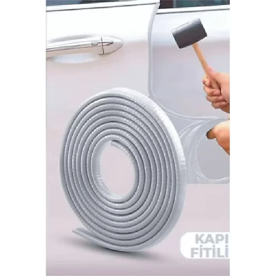 Oto Araç Kapı Koruma Fitili 5 Metre Beyaz Çarpma Çizilme Önleyici Fitil
