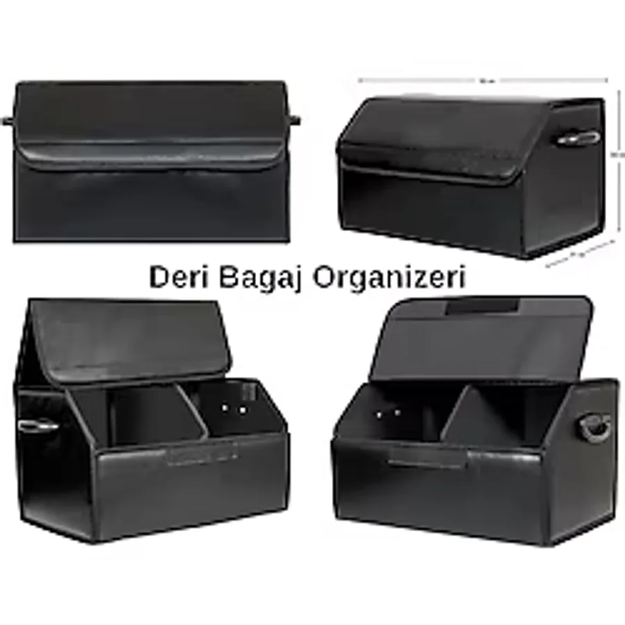 Oto Bagaj Organizeri Deri Bagaj Kutu Çanta 50x31x30 CM