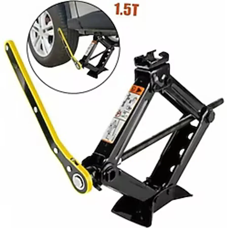 .Oto Bijon Anahtarı + Oto Cırcırlı Kriko Makas Tip 1.5 Ton