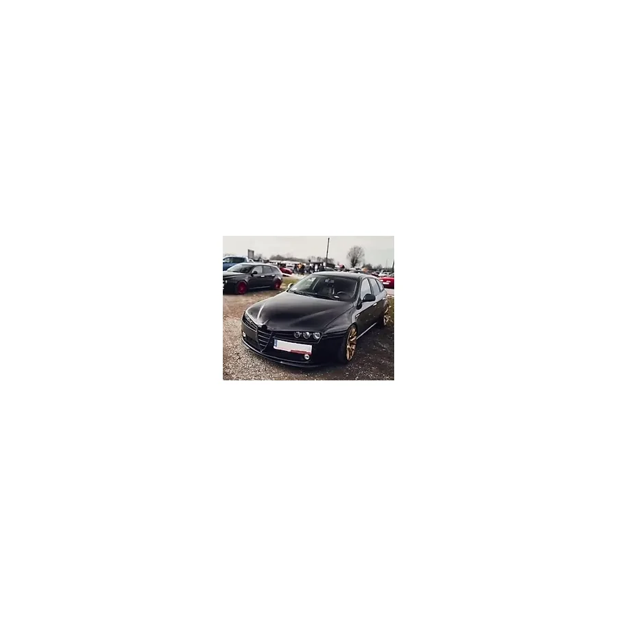 Oto h.i.t. Alfa Romeo 159 Uyumlu Ön Tampon Eki Cupra Lip Mat Siyah Body Kit