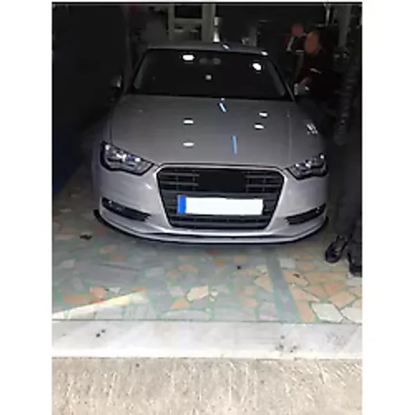 Oto H.i.t. Audi A3 12-16 Uyumlu Ön Lip Tampon Eki Body Kit Yumuşak Mat Siyah Kırılmaz