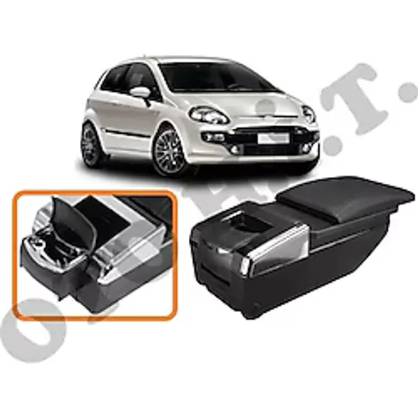 Oto H.i.t. Fiat Punto Uyumlu Bardaklıklı Lüks Kol Dayama Kolçak Siyah İthal.