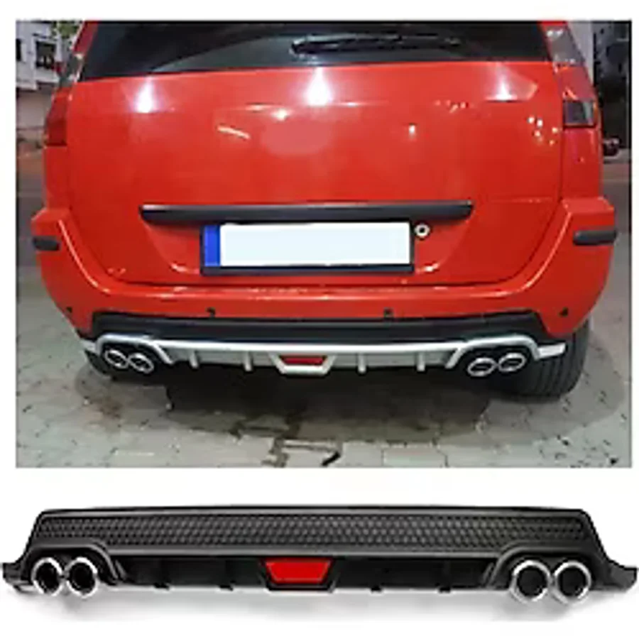 Oto H.i.t. Ford Fusıon Uyumlu Body Kit Difüzör 4 Çıkış Yuvarlak Siyah Model 2