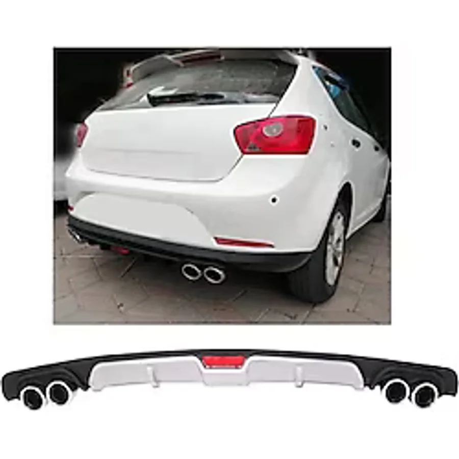 OTO H.İ.T. SEAT İBİZA UYUMLU BODY KİT DİFÜZÖR 4 ÇIKIŞ GRİ YUVARLAK