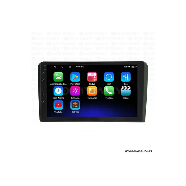 Oto Multimedya Audi A3 Ser. S Unı - 2 Gb 32 Gb Hdd 9 Inch Ekr. Carplay And. 12 Navigasyon Cihazı Myw