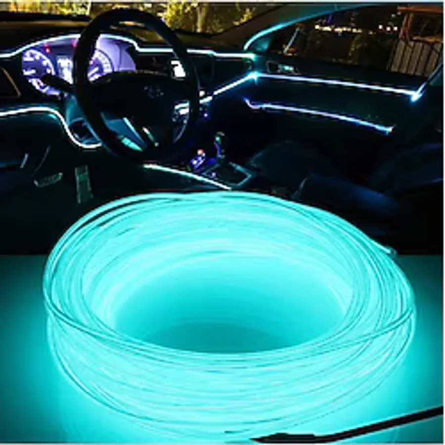 Otoaction Araç Içi Aydınlatma Ip Şerit Torpido Led Ip Neon Dekoratif BUZ Mavi 5 Metre