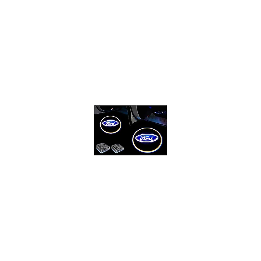 Otoaction Ford Araçlar İçin Pilli Yapıştırmalı Kapı Altı Led Logo-Projektör
