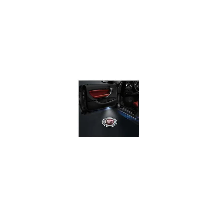 OtoÇizgi Fiat Pilli Yapıştırmalı Kapı Altı Led Hayalet Logo 2 Adet OtoÇizgi