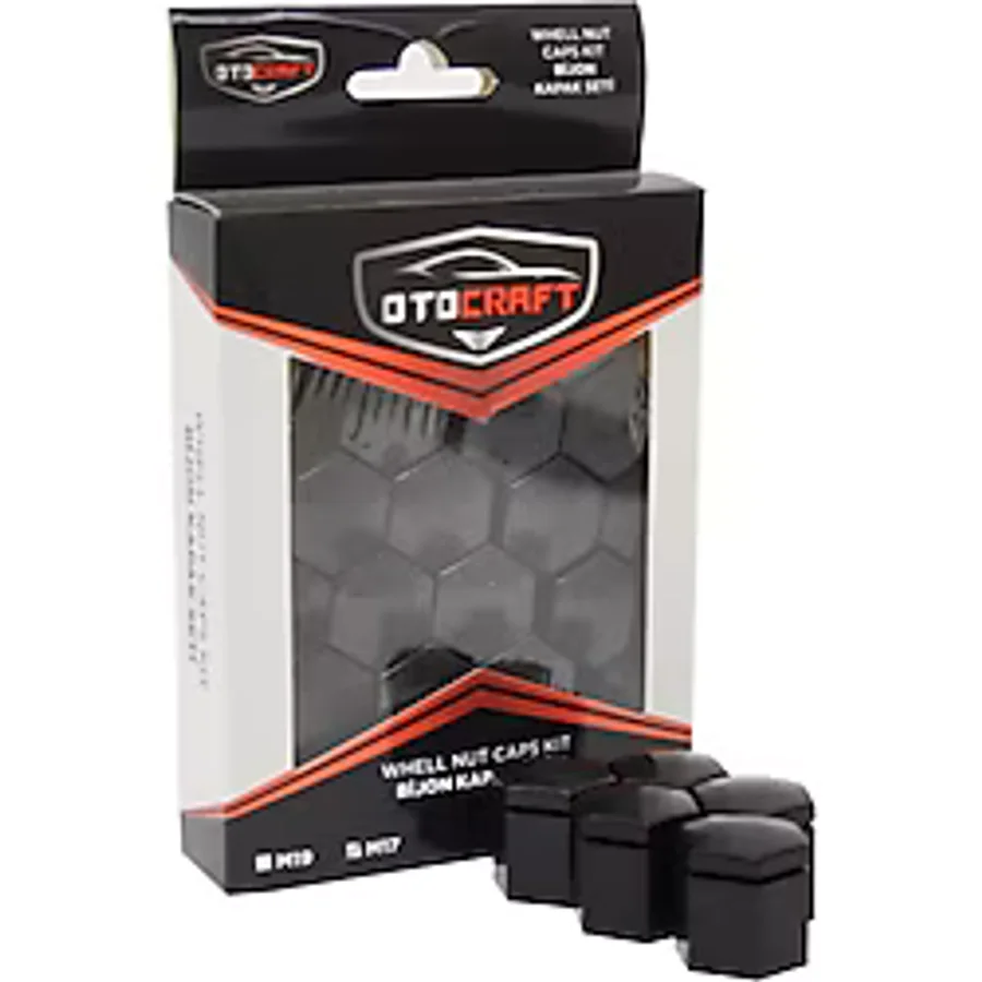 OTOCRAFT Bijon Kapağı 17mm Siyah Renk 20 Adet