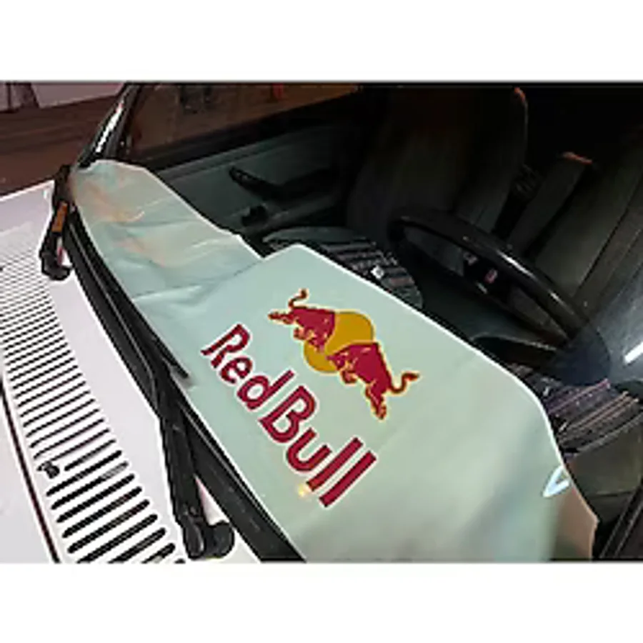 otodemir Redbull Torpido Havlusu Beyaz 1.kalite Baskı - Göğüs Halısı Redbull Torpido Havlusu