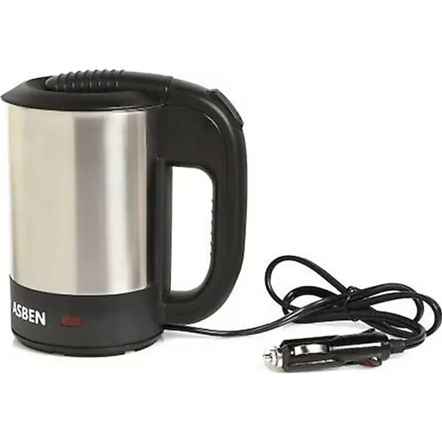 Otomatik Çelik 12v Araç Çakmak Girişli Su Isıtıcı Kettle 500ml