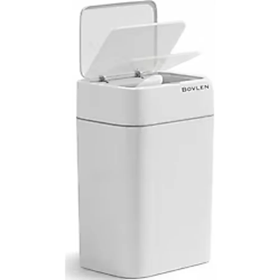 Otomatik Hareket Sensörlü Çöp Kovası, Banyo Çöp Kovası, Çocuk Odası Çöp Sepeti, Çöp Kutusu, (2 adet 1.5 V AA pil, piller pakete dahil değildir) - (18 Litre)