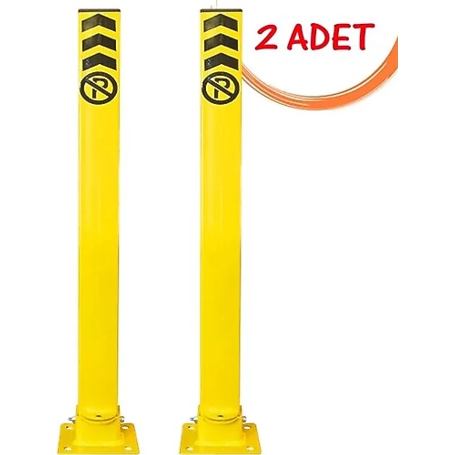 Otopark Direk Kilitli Bariyer Demiri Katlanır Araç Kilitli Yatar Park Bariyeri 75 cm (2 ADET)