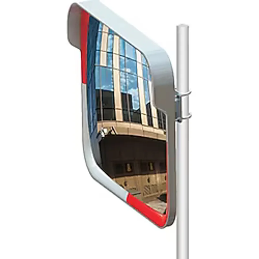 Otopark Giriş Çıkış Aynası Güvenlik Aynası Bombeli Trafik Aynası 60X80 Cm Ve 2M Ayna Direği