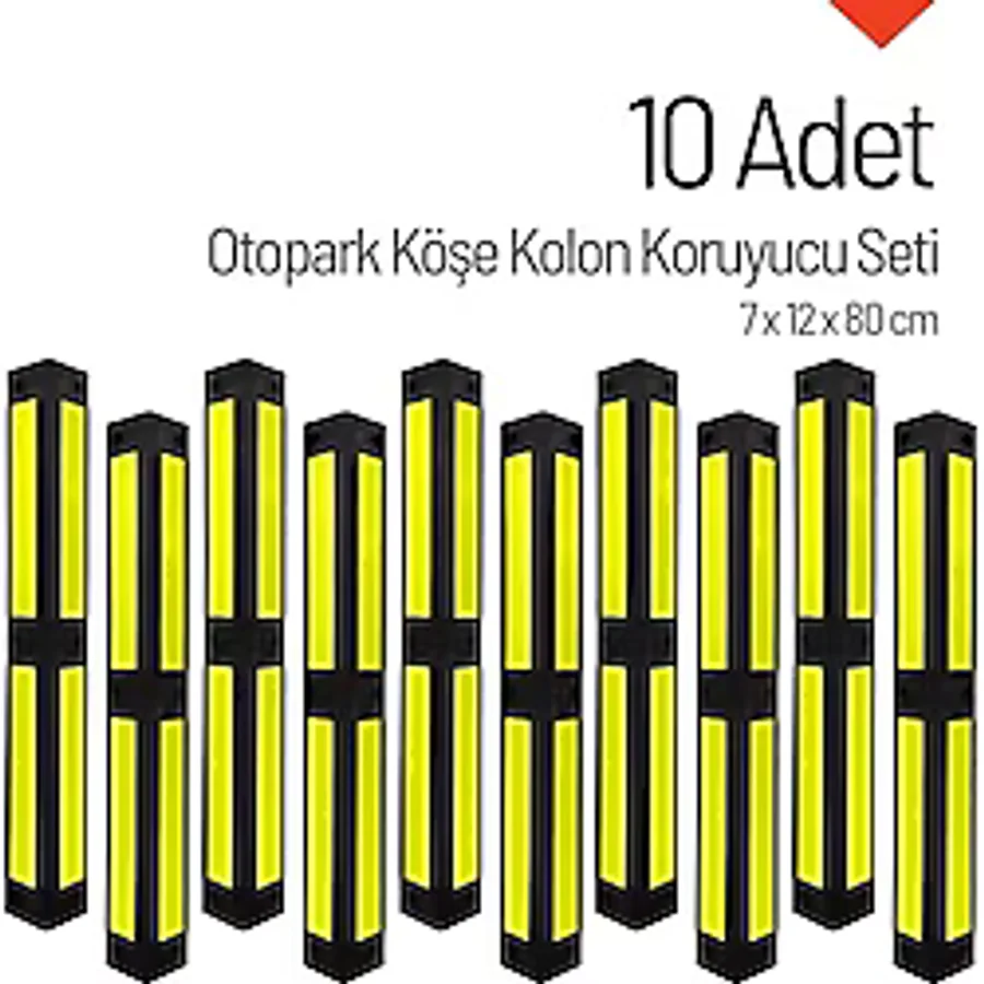 Otopark Köşe Kolon Koruyucu, Koruma 10'lu Set