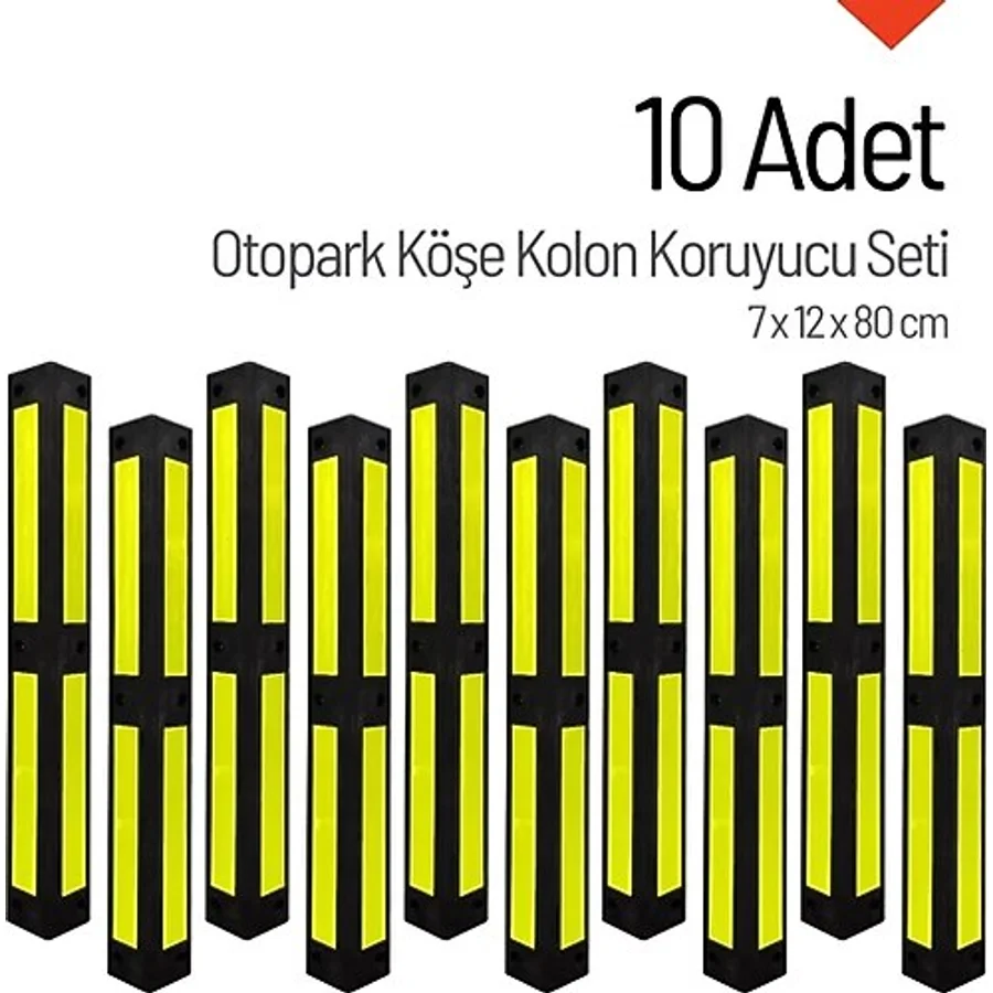 Otopark Köşe Kolon Koruyucu, Koruma 10'lu Set