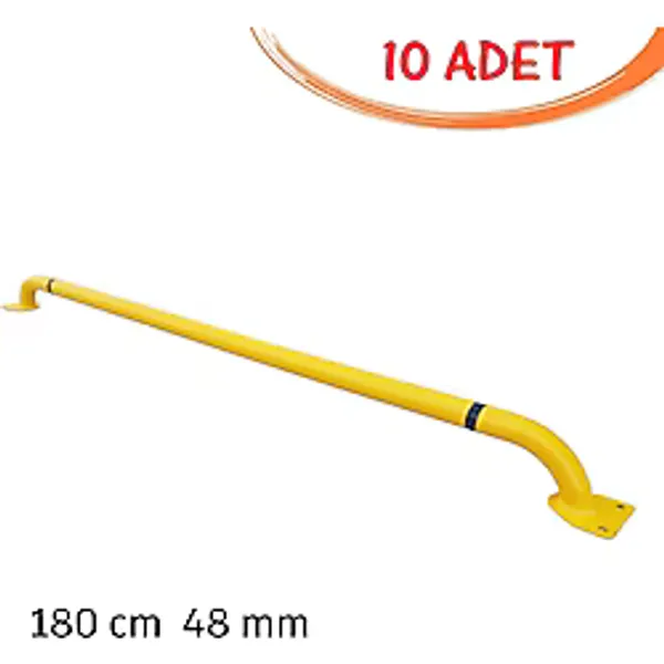 Otopark Stoperi Üretimi Araç Park Stoperi Lastik Sonlandırma Demiri Fiyatı 180 Cm Ø48mm 2Mm Mavi (10 Adet)