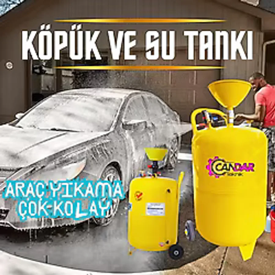 Ottomax OTX100 Havalı Köpük Tankı 100 Litre Köpük Püskürtme 8 Metre Hortumlu