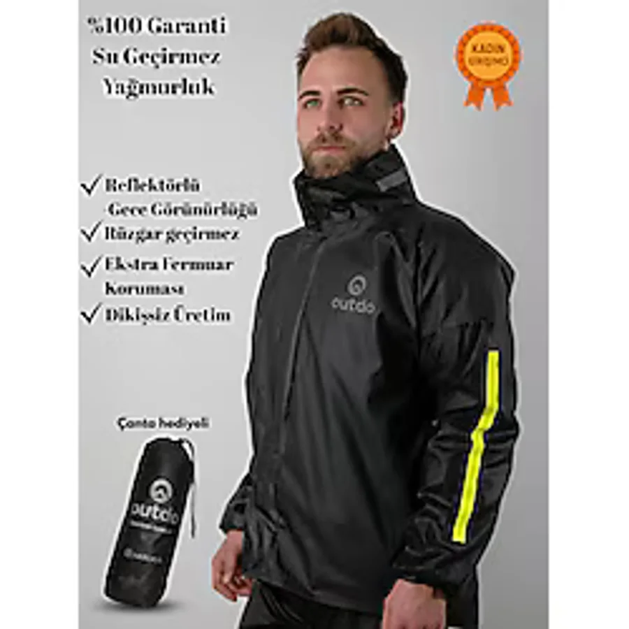 OUTDO Motorcu Yağmurluk %100 su geçirmez Alt Üst Takım