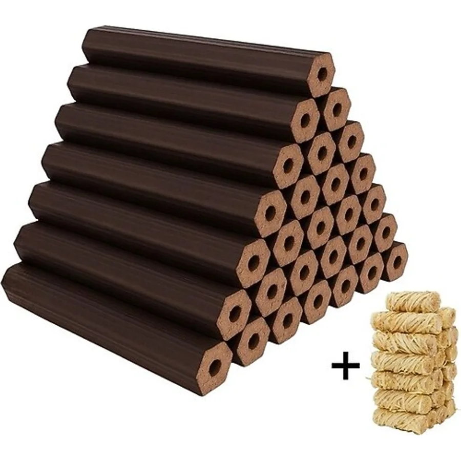 Outdoven Ecolog Katkısız Sıkıştırılmış %100 Kayın Briket Şömine Ve Kamp Odunu - 20Kg