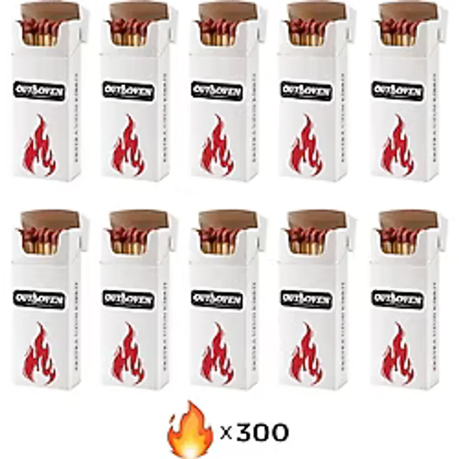 Outdoven Kındle- Uzun Yanışlı Güvenli Çıra Kibrit (30'lu) x 10 Paket
