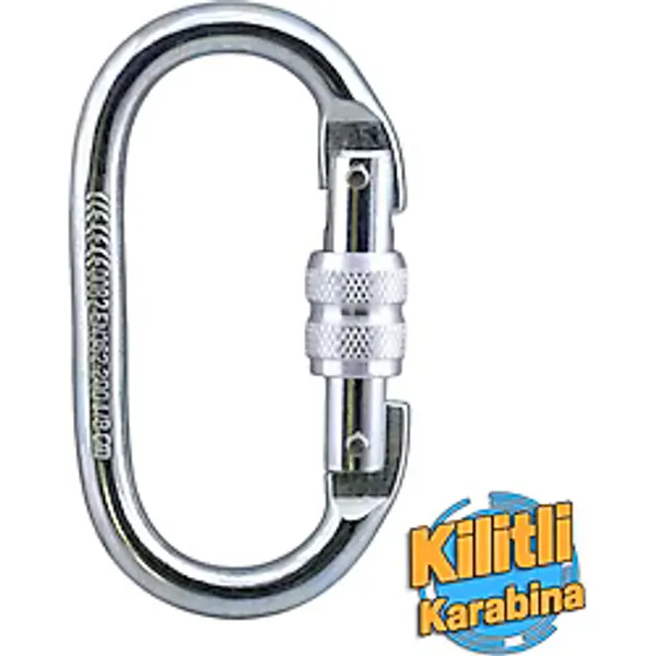 Oval Karabina Kilitli 10 Mm Kanca Paslanmaz Çelik Kilit Tırmanma Kamp Ekipman Tırmanış İp Askı Kilid