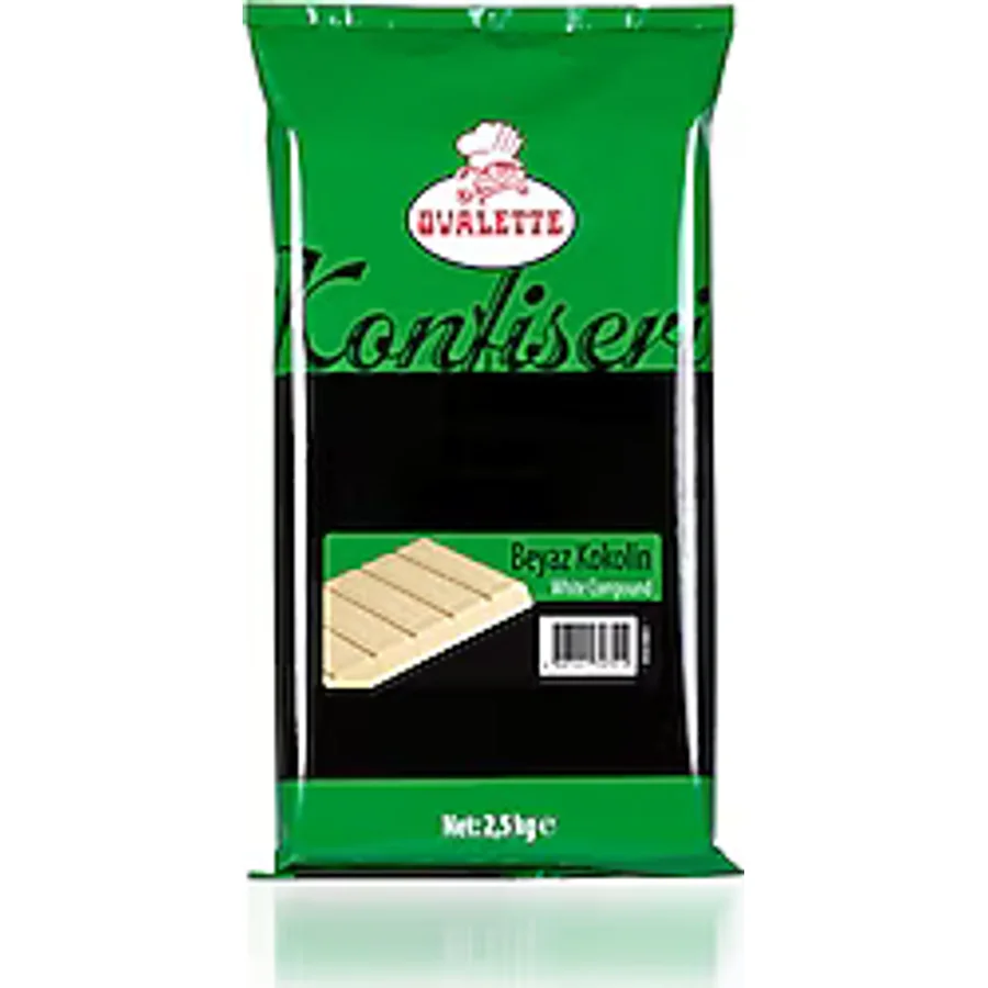 Ovalette Extra Beyaz Kokolin Konfiseri 2.5 kg