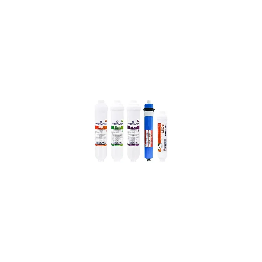 OverWater Kapalı Kasa Su Arıtma Cihazı 5 Li Inline Filtresi Seti 5 Aşamalı Özel Sarım Membran Filtre
