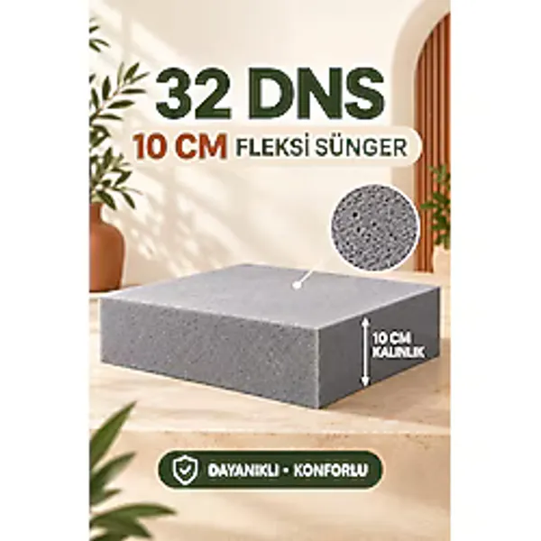 OVİSCO 32 DNS 10 cm Fleksi Sünger - Özel Ölçü Kesim, Koltuk Döşeme, Minder ve Yatak Pedi Süngeri