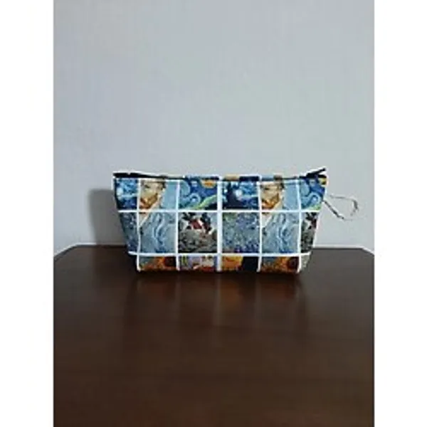 Owl Bag Van Gogh Eserleri Desenli Tasarım Kalemlik - Makyaj Çantası