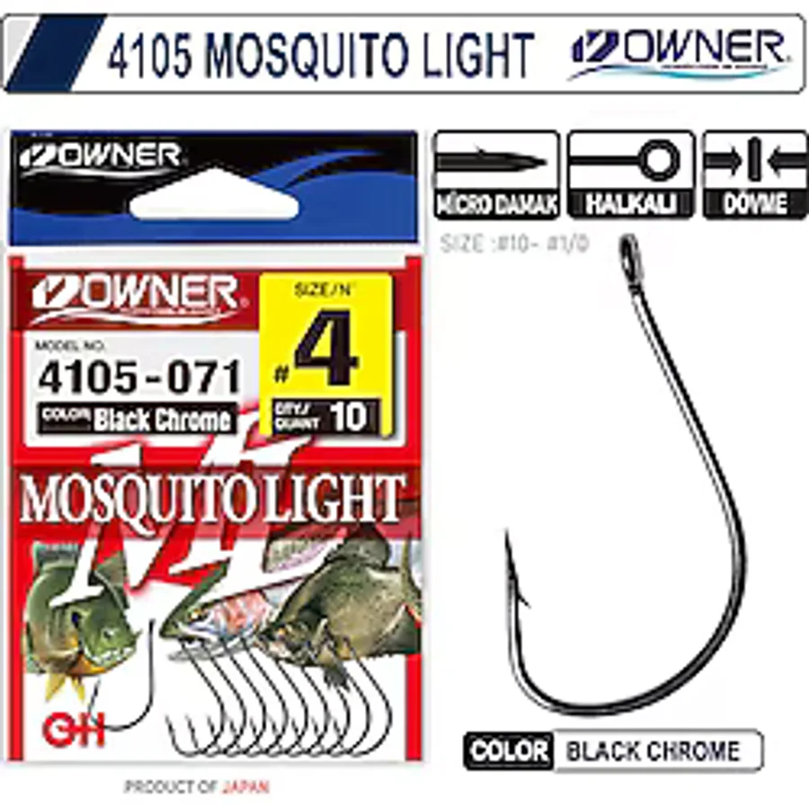 Owner 4105 Musquito Light Black Chrome İğne