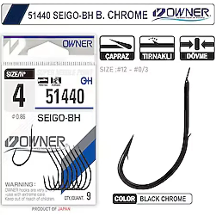 Owner 51440 Seigo-Bh Black Chrome Igne
