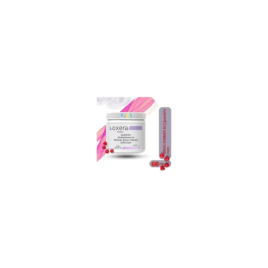OXERA ENERGY Gummies Multivitamin - 9 Vitamin & 3 Mineral 60 Çiğnenebilir