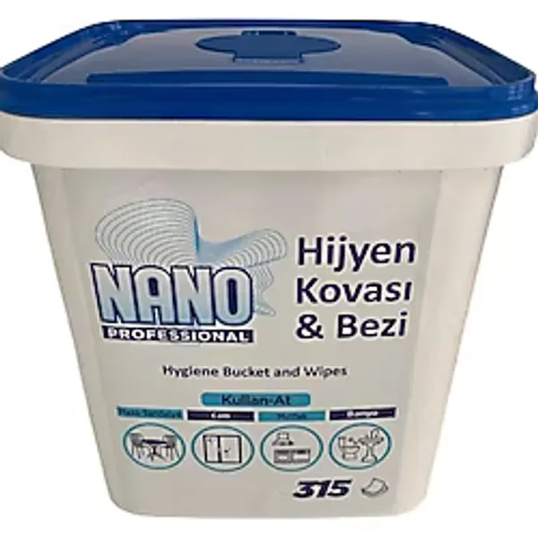 Oxy Nano Professıonal Hijyen Yüzey Islak Temizlik Havlusu Kova Mendil 315 Adet