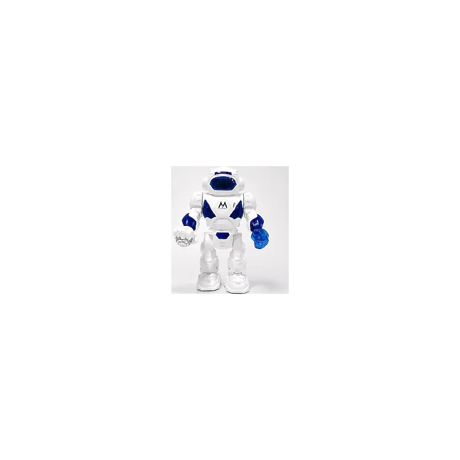 Oyuncak Işıklı Sesli Hareketli Robot Oyuncak 23 CM LED Efektli Pilli Dans Eden Akıllı Robot (Beyaz)