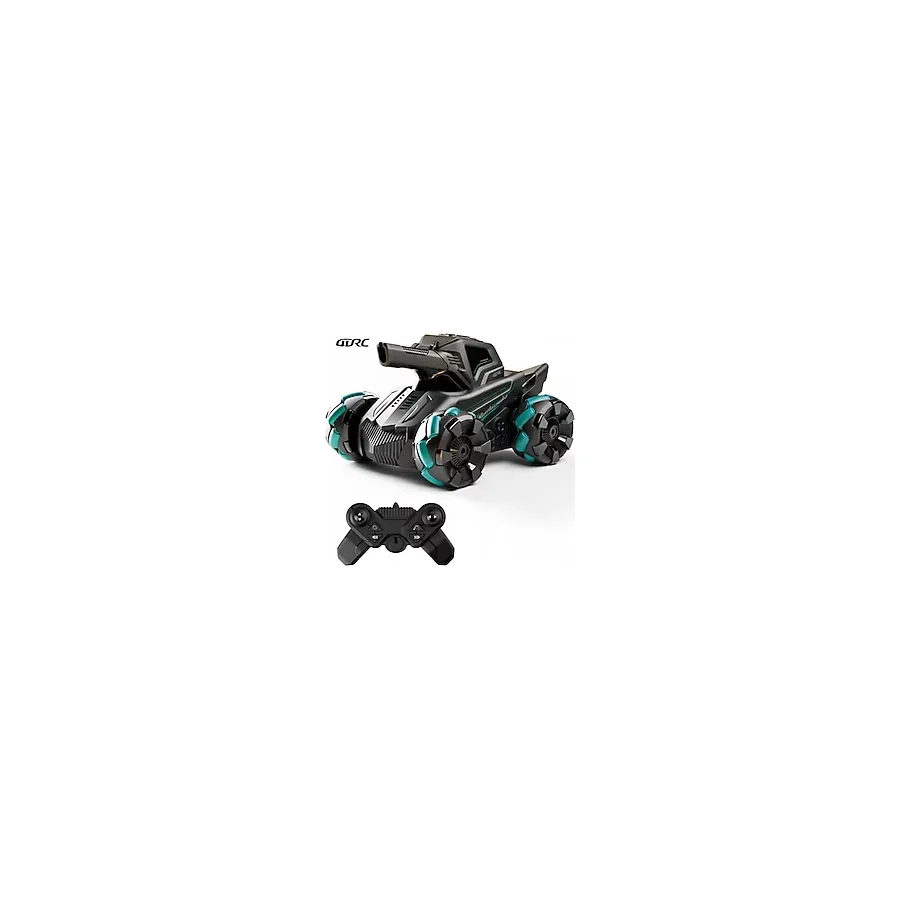 Oyuncak Tank Su Topu Atan 1:18 Drift Yapan Kumandalı Casus Aracı, 2.4G RC Tank, 360° Hareketli, Off Road Uzaktan Kumandalı Zırhlı Araç Oyuncağı, Şarjlı