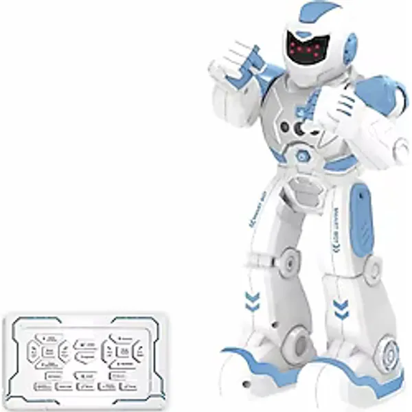 Oyuncak Uzaktan Kumandalı ve El Sensörlü Şarjlı Led Işık Moonwalk Yürüyen Akıllı Robot 19 Fonksiyonlu Robot